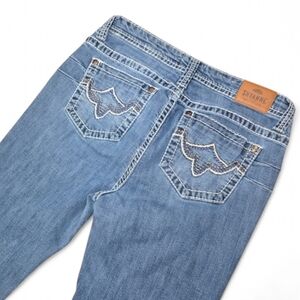 Shyanne Womens Mid Rise Boot Cut Jeans Size 31